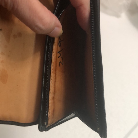 🌺 COACH BIFOLD BLACK LEATHER BUCKLE WALLET - Picture 7 of 10